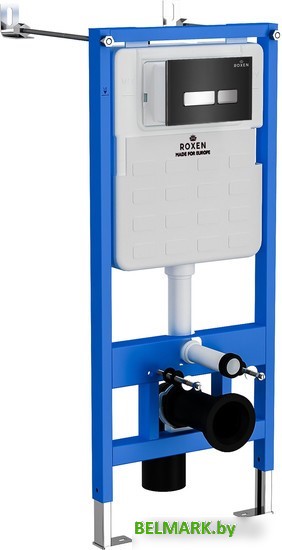 Унитаз подвесной Roxen Porto One Rimless 6 в 1 StounFix Dual Fresh 646666 (чёрное стекло) - фото2