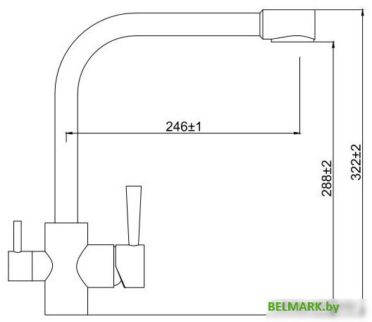 Смеситель Kaiser Merkur (белый) [26044-10] - фото2