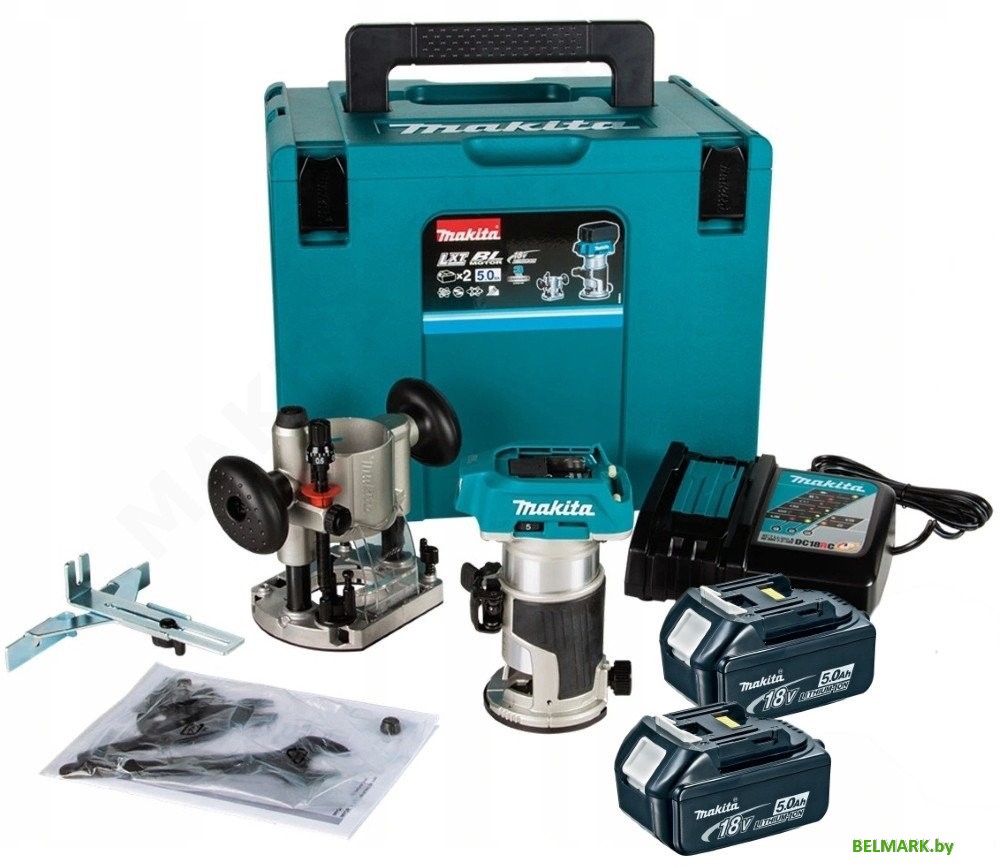 Вертикальный фрезер Makita DRT50RTJX2 (с 2-мя АКБ, кейс) - фото