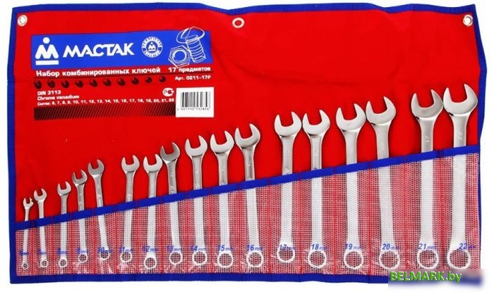 Набор ключей Мастак 0211-17P (17 предметов) - фото