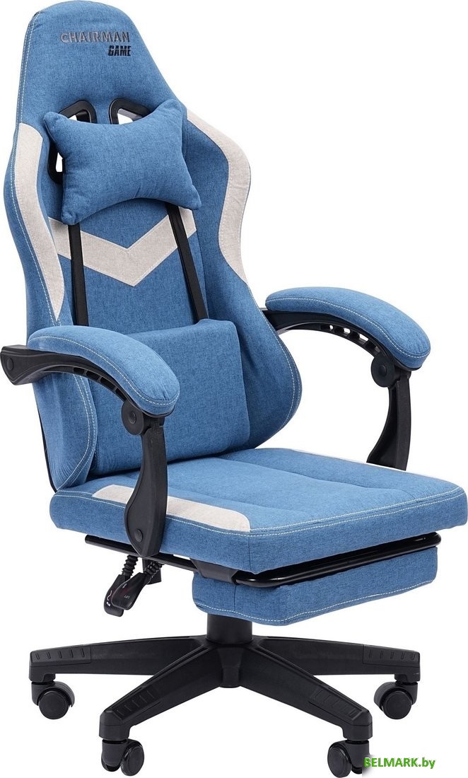 Игровое (геймерское) кресло CHAIRMAN CH26 (ткань, голубой/бежевый) - фото