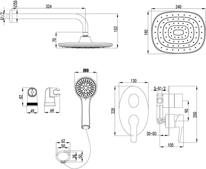 Душевая система Lemark Atlantiss LM3229C - фото2