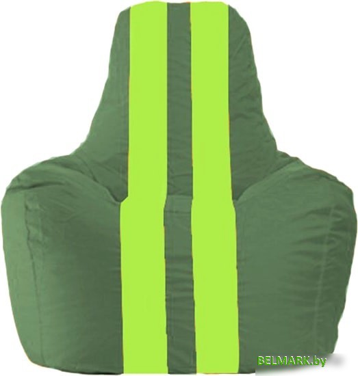 Кресло-мешок Flagman Спортинг С1.1-63 (тёмно-зелёный/салатовый) - фото