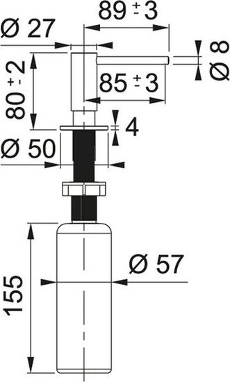 Дозатор для жидкого мыла Franke Atlas 112.0625.485 (антрацит) - фото2