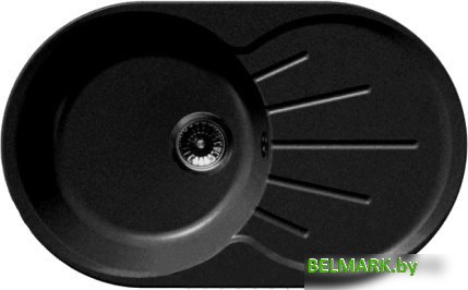 Кухонная мойка GranFest GF-R750L (черный) - фото