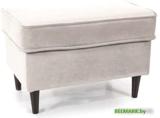 Пуфик Signal Ron Velvet Bluvel 03 (светло-серый/венге) - фото