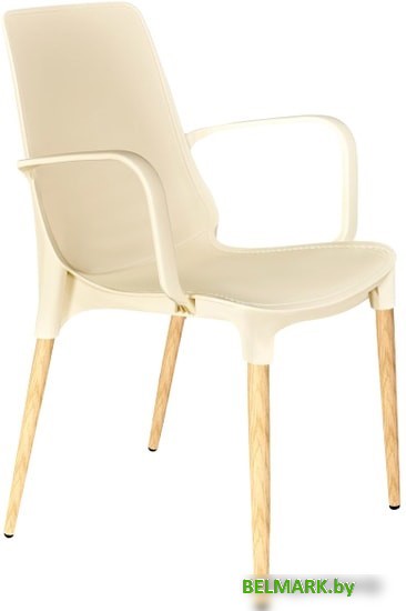 Кресло Sheffilton SHT-S76-1 (бежевый/светлый орех) - фото