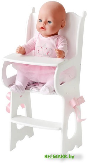 Стульчик для кукол Leader Toys Diamond Princess для кормления 71119 (белый) - фото2