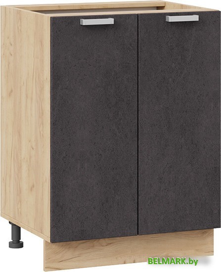 Шкаф напольный Трия Гранита 1Н6 (дуб крафт золотой/бетон графит) - фото