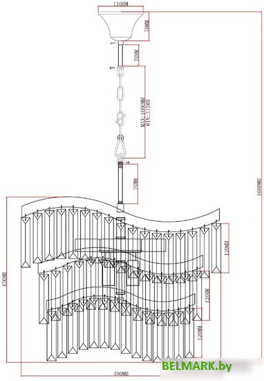 Подвесная люстра Moderli Wave V10773-8P - фото2