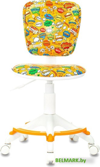 Компьютерное кресло Бюрократ CH-W204/F (пластик белый/оранжевый бэнг) - фото2