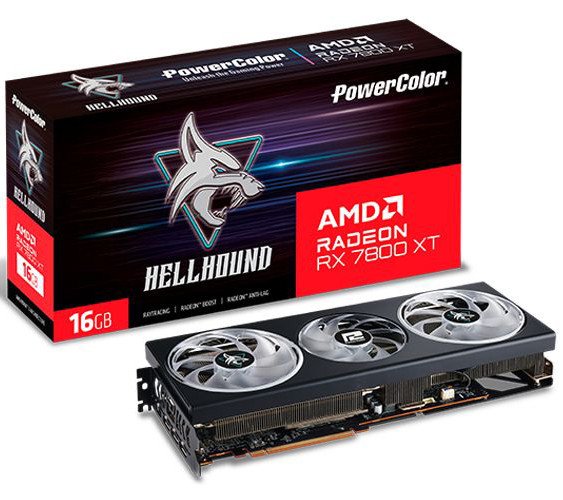 Видеокарта PowerColor Hellhound AMD Radeon RX 7800 XT 16GB GDDR6 RX 7800 XT 16G-L/OC - фото2