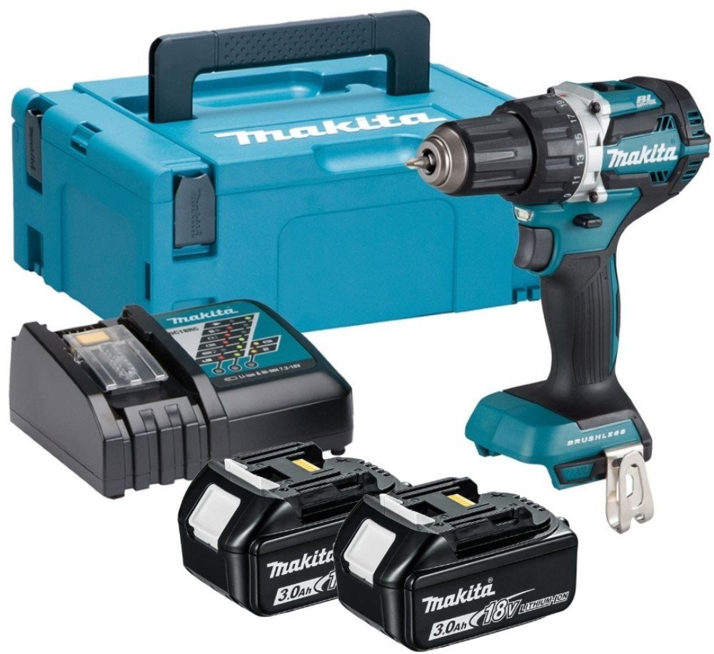 Дрель-шуруповерт Makita DDF484RFJ (с 2-мя АКБ, кейс) - фото