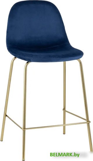 Стул Stool Group Валенсия SN полубарный OS-001CB HLR-64 (велюр синий/ножки золото) - фото