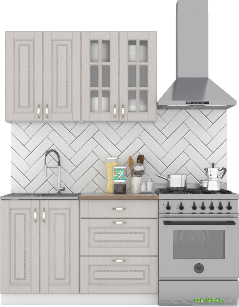 Готовая кухня Интермебель Бостон-1 1.2 (ясень капучино софт/тунис) - фото