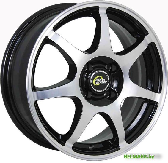 Литые диски Cross Street CR-15 16x6.5" 5x114.3мм DIA 66.1мм ET 47мм BKF - фото
