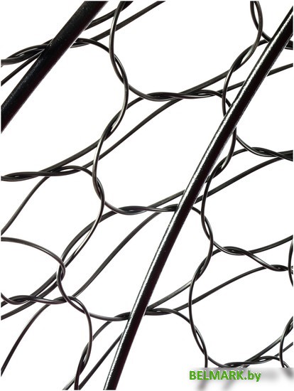 Кресло M-Group Кокос на подставке 11590406 (черный ротанг/красная подушка) - фото2