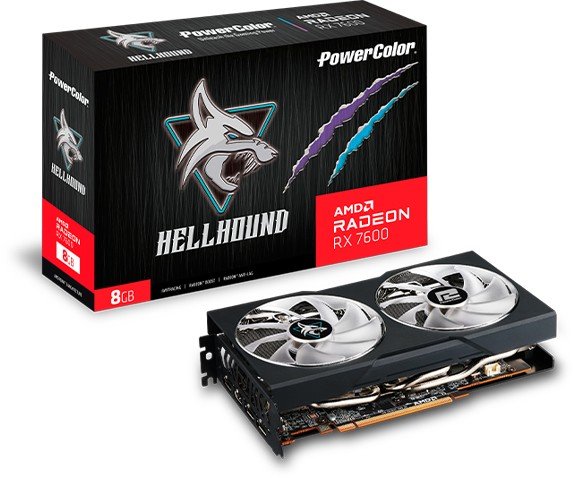 Видеокарта PowerColor Hellhound Radeon RX 7600 8GB GDDR6 RX 7600 8G-L/OC - фото2