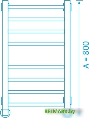 Полотенцесушитель Маргроид Вид 81/10 80x50 (перекладины 30x10) - фото2