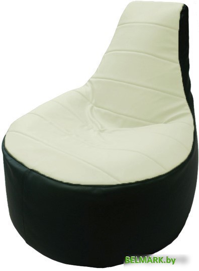 Кресло-мешок Flagman Трон Т1.3-42 (белый/зеленый) - фото