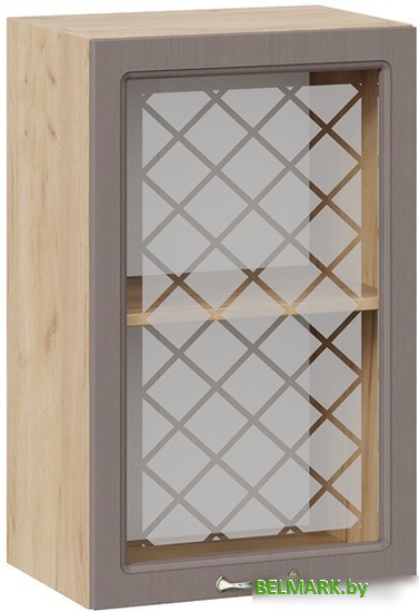 Шкаф навесной Трия Бьянка 1В45С (дуб крафт золотой/дуб серый) - фото