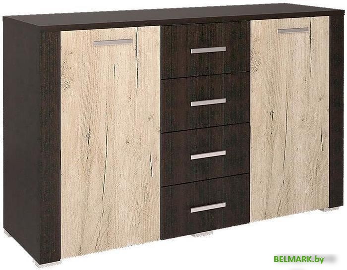 Комод Интерлиния Коламбия КЛ-10 (дуб венге/дуб серый) - фото