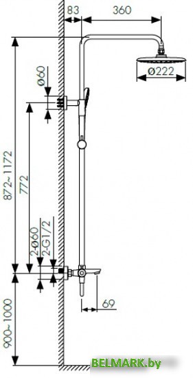 Душевая система Kaiser Cesar 05182 - фото2