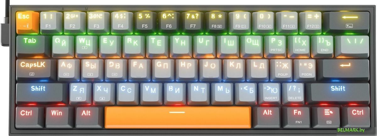 Клавиатура Redragon Fizz (Redragon Red, черный/серый) - фото