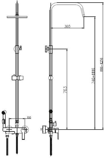 Душевая система Haiba HB2416 - фото2