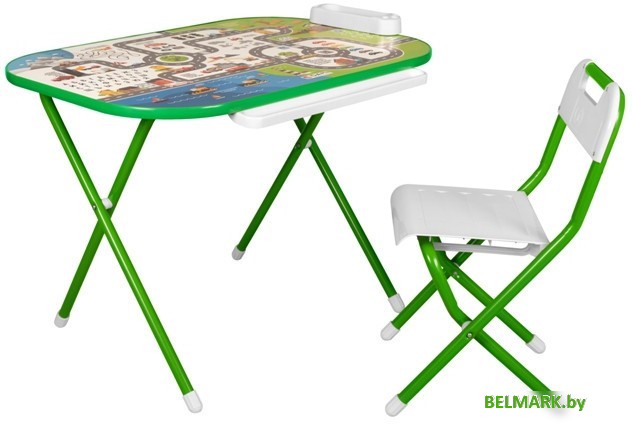 Складной стол Дэми Всезнайка. На дороге (зеленый) - фото