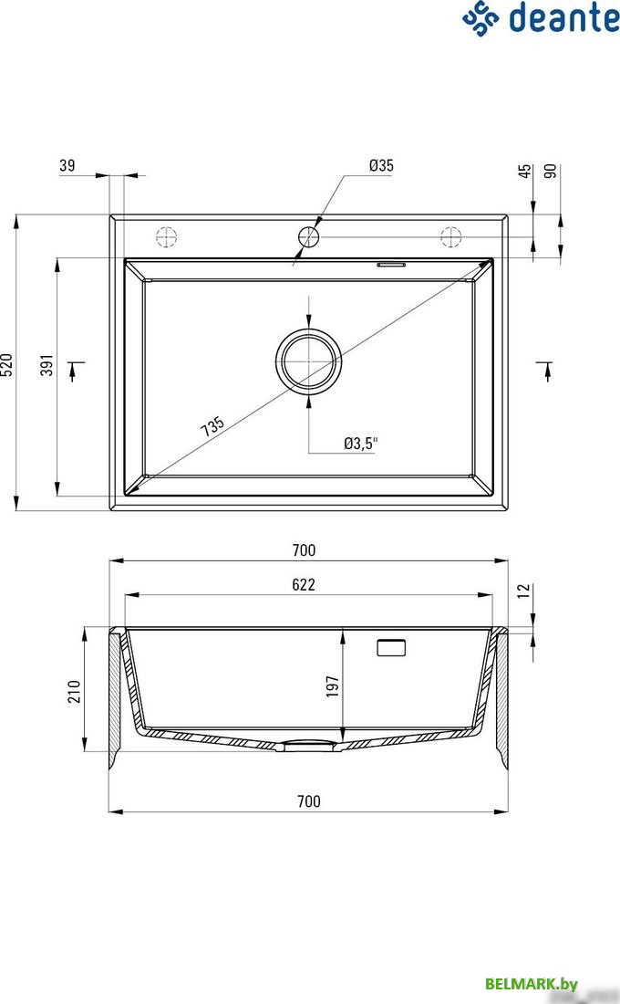 Кухонная мойка Deante ZQE_T103 - фото2