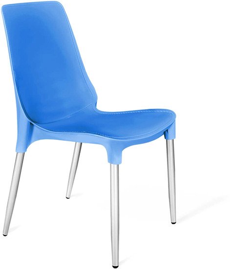 Стул Sheffilton SHT-S75-1 (небесно-синий/хром лак) - фото