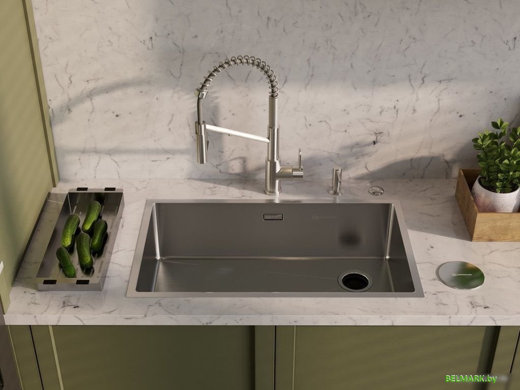 Кухонная мойка Omoikiri TAKI 74-U/IF SIDE GB (графит) - фото2