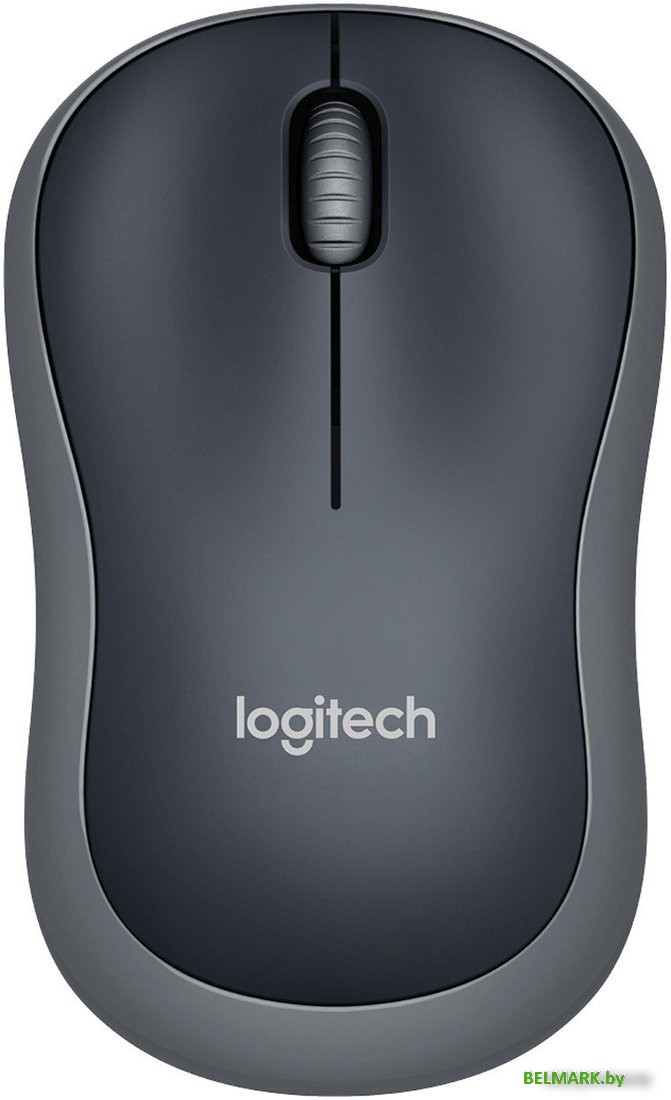 Мышь Logitech M185 (черный/серый) - фото
