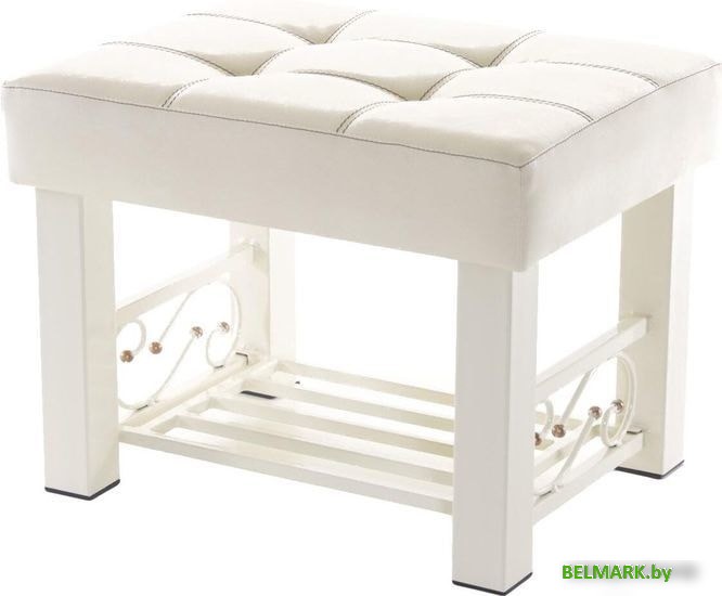 Банкетка AMC Lux 5 с полкой кожзам бежевый/бежевый/бежевый 5.1Б60333 - фото