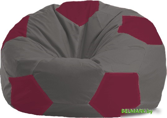 Кресло-мешок Flagman Мяч Стандарт М1.1-358 (темно-серый/бордовый) - фото