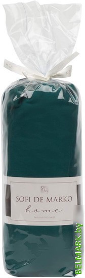 Постельное белье Sofi De MarkO Мармис 160х200х30 ПР-мс-160х200х30мал (малахитовый) - фото2