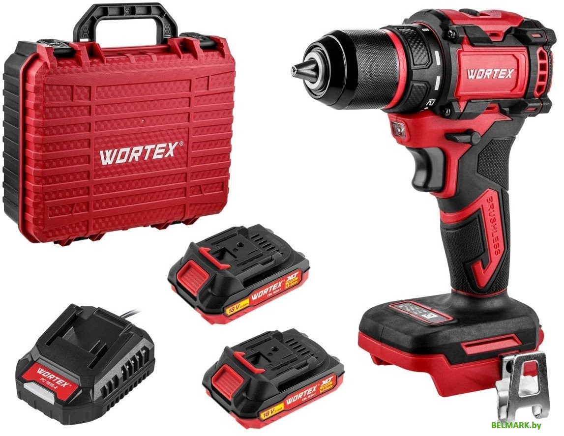 Дрель-шуруповерт Wortex BD 2025-1 DLi 1329838 (с 2-мя АКБ, кейс) - фото
