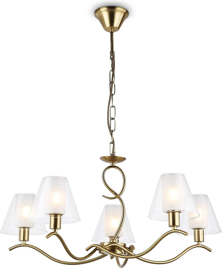 Подвесная люстра Ambrella LH57091/5 BS/FR (латунь/белый матовый) - фото2