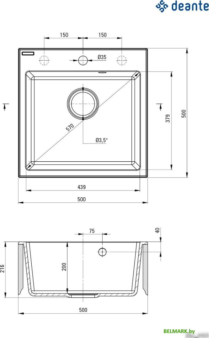 Кухонная мойка Deante ZQJ_S103 - фото2