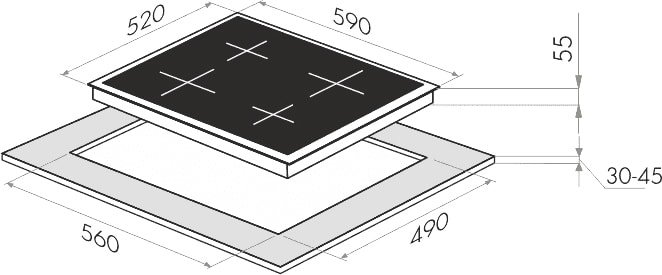Варочная панель MAUNFELD EVI.594-BK - фото2