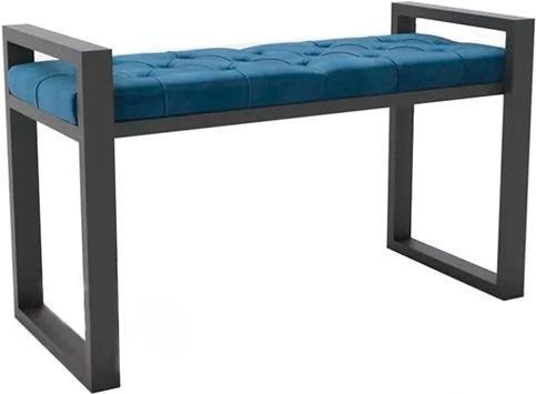 Банкетка Hype Mebel Бридж (черный/синий) - фото