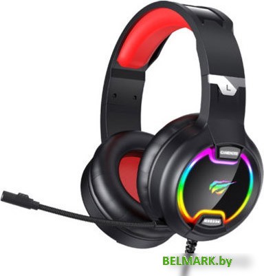 Наушники Havit H2233d (черный/красный) - фото