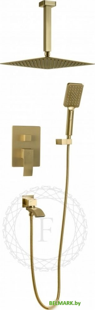 Душевая система Filarete Waterfall FL1012 (матовое золото) - фото