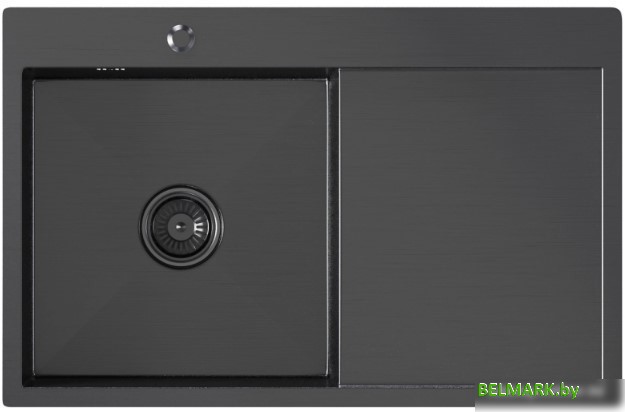 Кухонная мойка Mixline Pro 552922 (черный графит, с сифоном) - фото