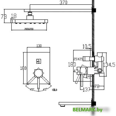 Душевая система Kaiser Quadris 25270 - фото2