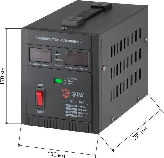 Стабилизатор напряжения ЭРА СНПТ-1000-РЦ Б0035294 - фото2