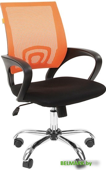 Кресло CHAIRMAN 696 Chrome (черный/оранжевый) - фото