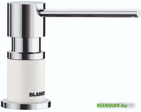 Дозатор для жидкого мыла Blanco Lato (хром/белый) - фото