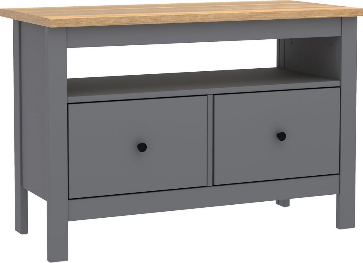 Тумба Mio Tesoro Сага 2 ящика 2.08.03.080.15 (серый/ясень) - фото